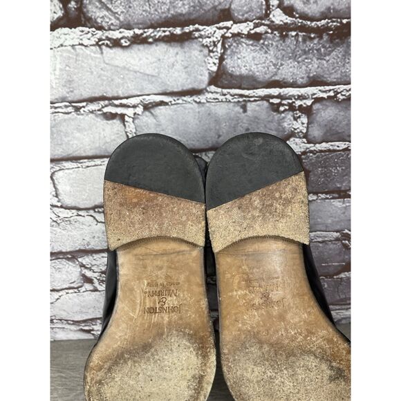 Johnston & Murphy Black Leather Square Toe  Italy Dress Shoes Men Sz 10M US/43EU - Picture 8 of 16